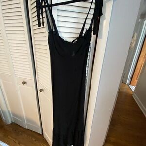 Reformation Black Midi Dress